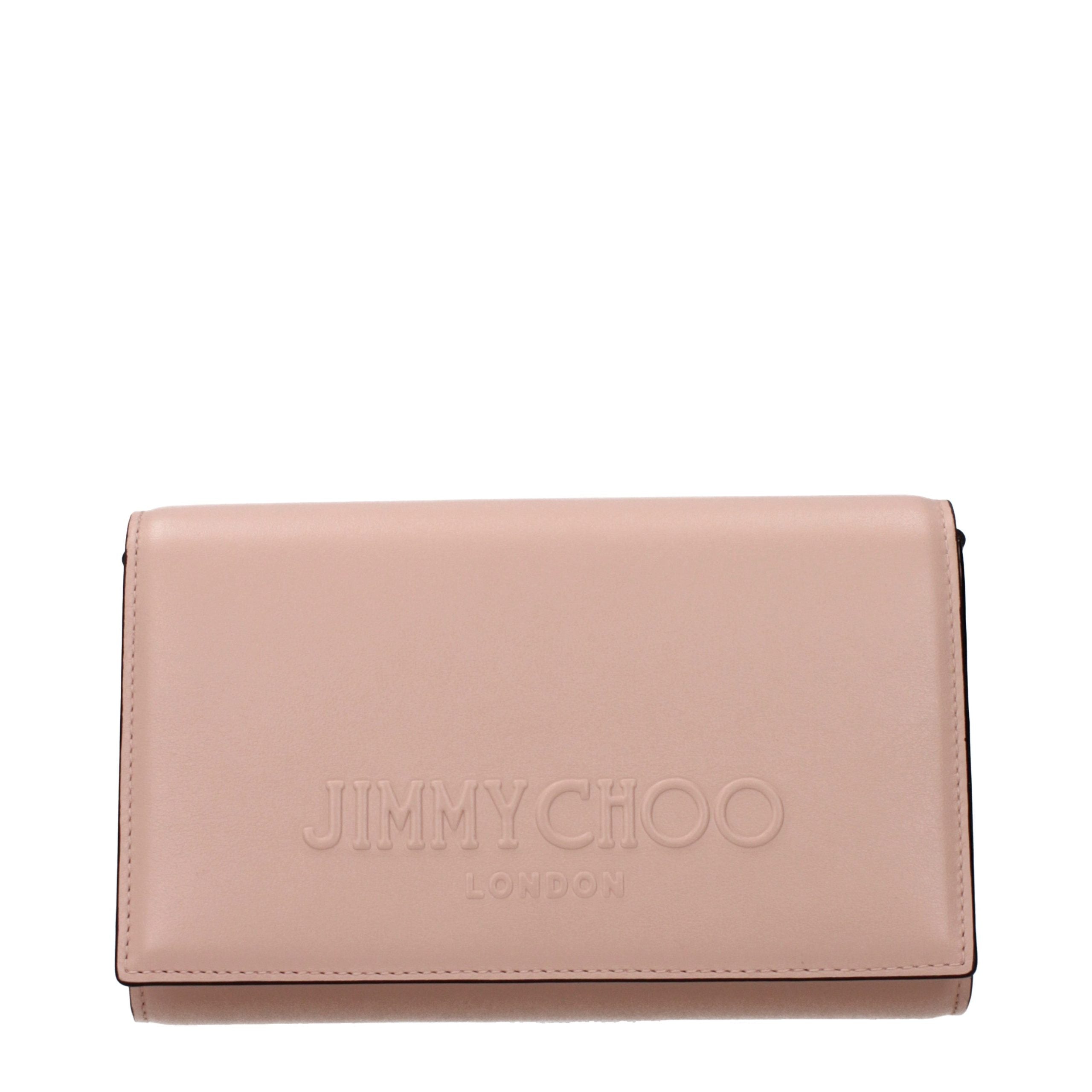 Pink Leather Clutch Bag