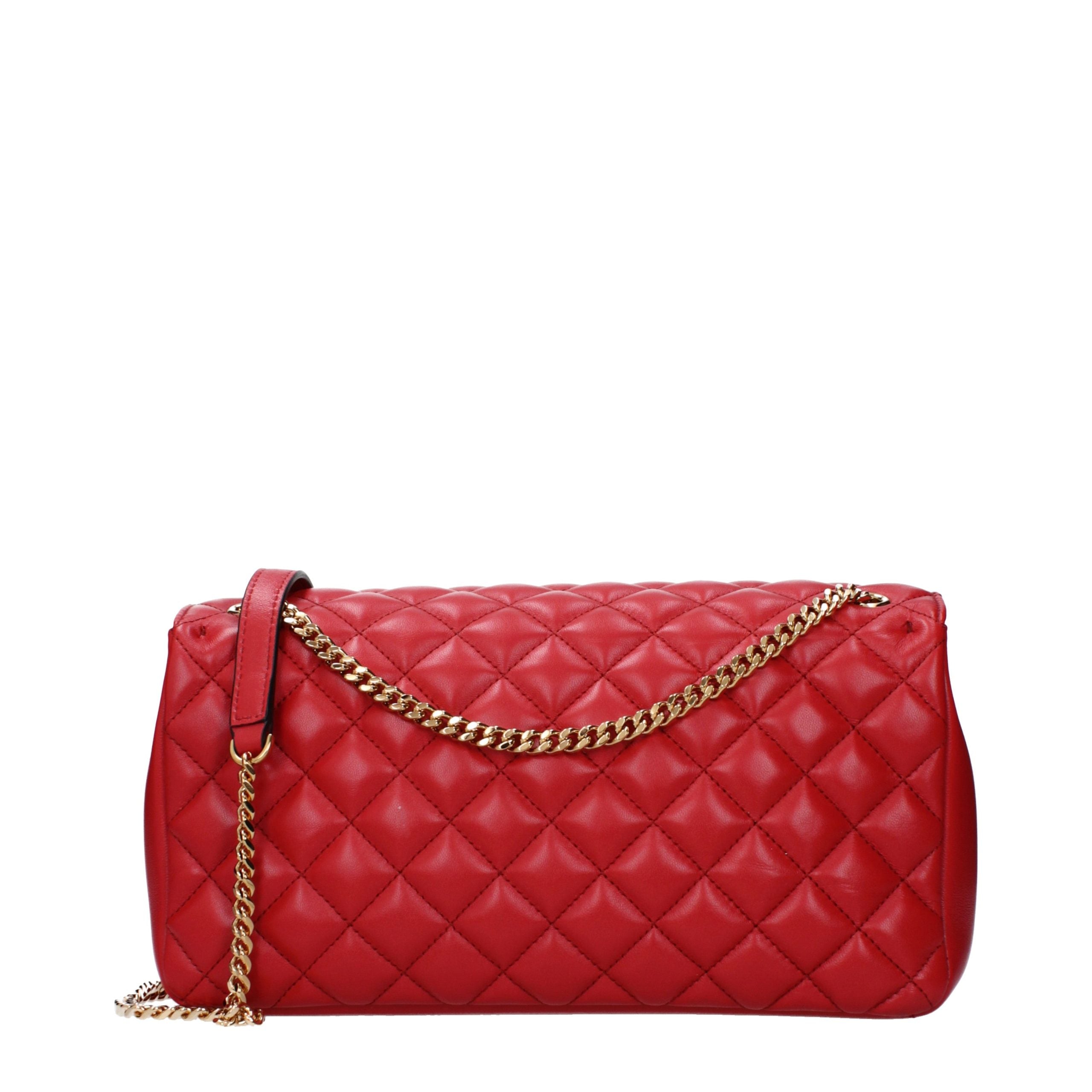 Red Leather Shoulder Bag