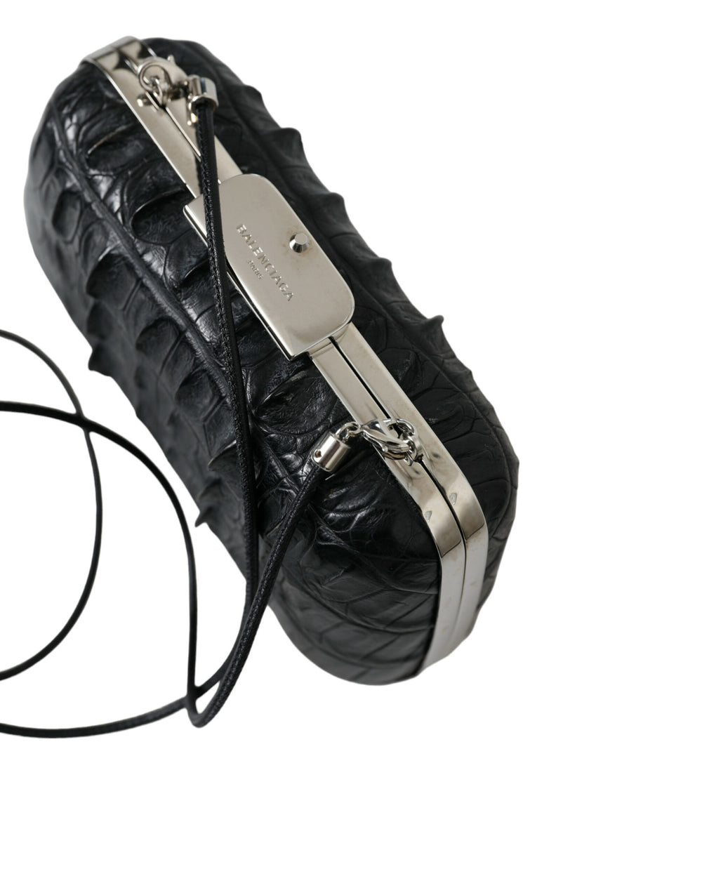 Black Crocodile Leather Bag